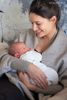 Seraphine Grey Two-Tone Luxury Maternity And Nursing Shawl Wrap