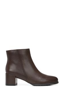 Naturalizer Bay Chocolate Brown Leather Booties