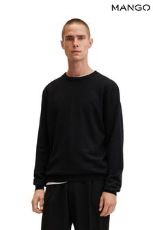 Mango Black Merino Wool Washable Sweater (T74997) | £50