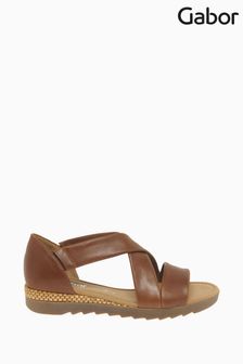 Gabor Brown Promise Leather Sandals