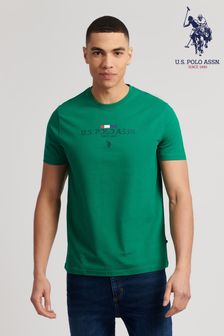 U.S. Polo Assn. Green Stacked Heritage USPA T-Shirt