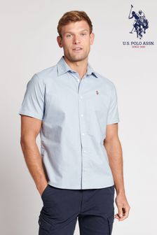 U.S. Polo Assn. Blue Lifestyle Peached Oxford Shirt