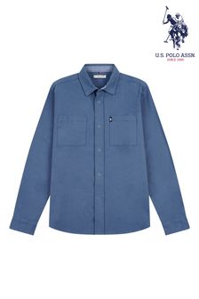 U.S. Polo Assn. Blue Midweight Twill Utility Shirt