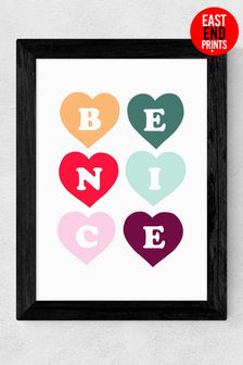 East End Prints White Be Nice Wall Art By Kid of The Village