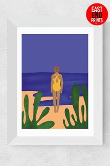 East End Prints Blue A Quick Dip By Sifa Mustafa