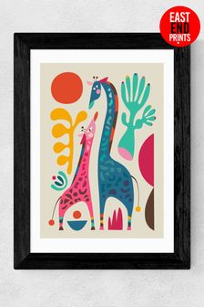 East End Prints Cream Giraffes By Rachel Lee