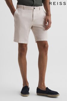Reiss Ezra Cotton Linen Blend Shorts