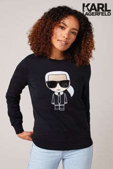 Karl Lagerfeld Black Ikonik Karl Sweatshirt