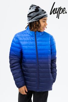 Hype. Blue Fade Crest Lightweight Puffer Jacket