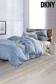 DKNY Chambray Blue Comfy Ultra Soft Cotton Duvet Cover (T78876) | £110 - £180