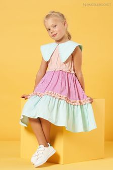 Angel & Rocket Pink Chloe Tiered Stripe Dress