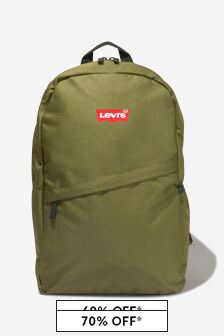 Levis Kidswear Unisex Batwing Logo Backpack in Green