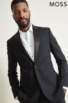 Moss Bros Tailored Fit Black Tuxedo Jacket (T80384) | £159