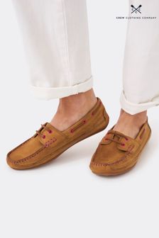 Crew Clothing Company Tan Brown Leather Moccasins