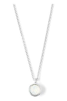 Orelia London White Opal Necklace Made With Swarovski® Crystals