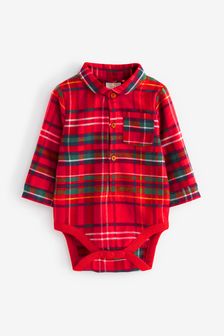 Red Check Shirt Baby Bodysuit (T81143) | £11 - £13