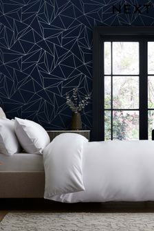 Navy Scatter Geo Wallpaper Paste The Wall