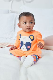 Orange Panda Appliqué 3 Piece T-Shirt, Leggings And Headband Set (T81822) | £13 - £15
