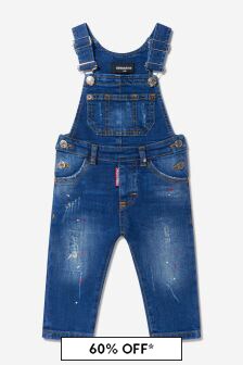 Dsquared2 Kids Baby Dungarees in Blue