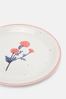 Joules Cream Stone Flower Design Plate