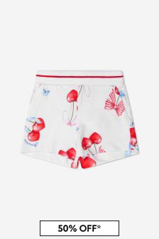 Monnalisa Baby Girls Cotton Cherry Print Shorts