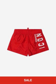 Dsquared2 Kids Baby Boys Icon Swim Shorts in Red