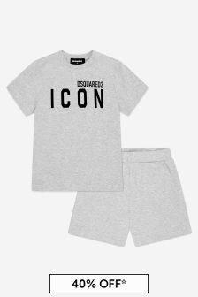 Dsquared2 Kids Unisex Cotton Icon Logo Pyjamas in Grey