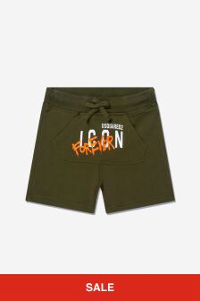 Dsquared2 Kids Unisex Cotton Shorts in Green