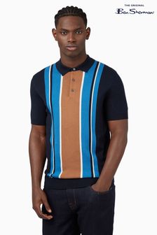 Ben Sherman Blue Mod Stripe Polo Shirt