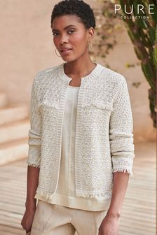 Pure Collection Natural Knitted Textured Jacket