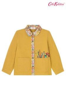 Cath Kidston Girls Yellow Keep Kind Embroidered Jacket