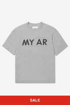 MYAR Boys Cotton Logo T-Shirt in Grey