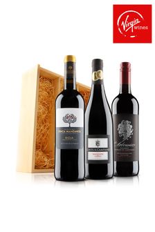 Virgin Wines Luxurious Red Trio in Wooden Gift Box (T84453) | £51.95
