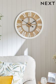 Chalk White Malvern 60cm Wall Clock (T84917) | £55