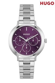 HUGO Womens Purple Hugo Edgy Watch
