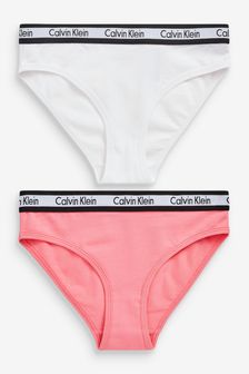 Calvin Klein Pink Modern Cotton Bikini Briefs 2 Pack
