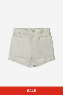 Bonpoint Baby Unisex Cotton Poplin Shorts in Cream