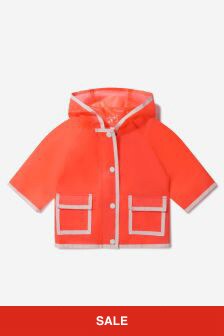 Bonpoint Baby Girls Red Transparent Waterproof Raincoat