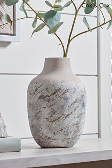 Cox & Cox Brown Textured Two Tone Vase