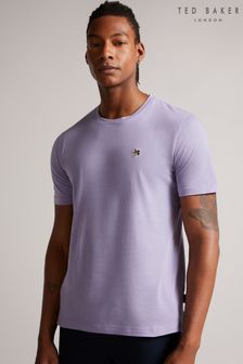 Ted Baker Mens Purple Oxford Short Sleeve T-Shirt