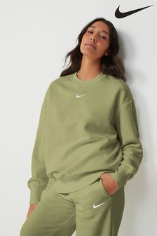 nike olive green crewneck