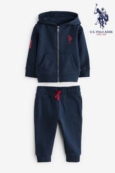 U.S. Polo Assn. Player 3 Tracksuit Zip Through Hoodie And Joggers Set