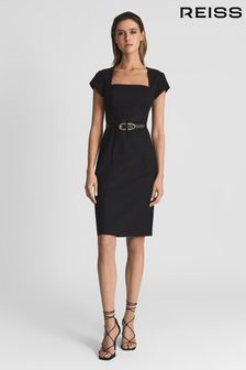 Reiss Black Haisley Tailored Dress (T87928) | £178