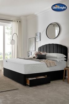 Silentnight Miracoil Memory 2 Drawer Divan Bed Set - Ebony Black