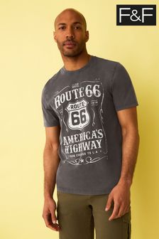 F&F Cream Route 66 T-Shirt
