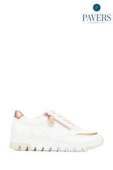 Pavers White Lightweight Wedge Trainers (T88816) | £45