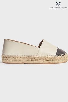 Crew Clothing Company Natural Leather  Espadrilles