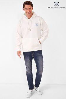 Crew Clothing Company White Cotton Classic Hoodie