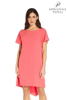 Adrianna Papell Pink High Low Shift Dress