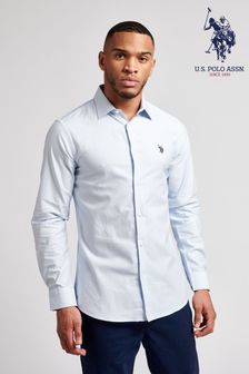 U.S. Polo Assn. Blue Formal Twill Shirt